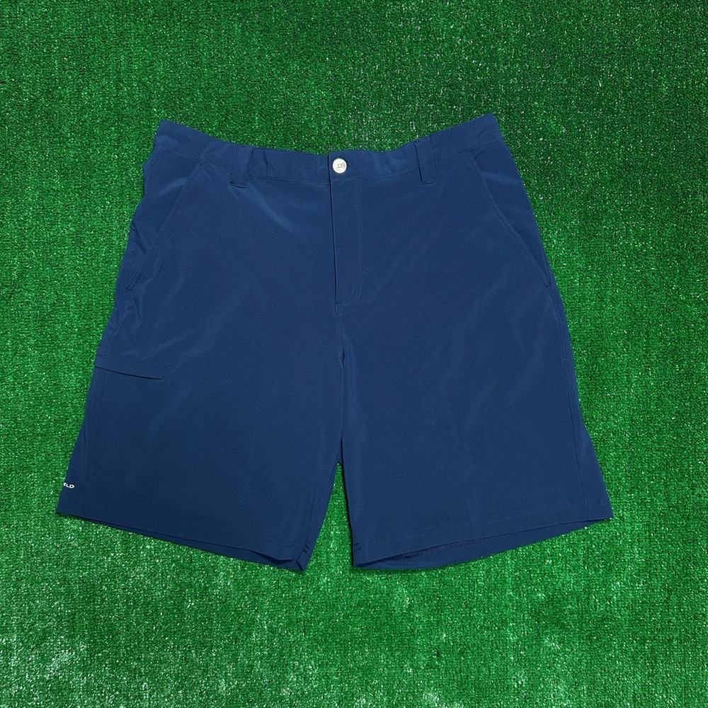 Columbia PFG Shorts Mens 38 Blue Omni-Shield Performance Fishing Gear
